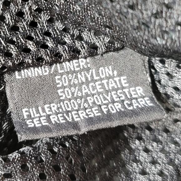 Womens Leather Motorcycle Jacket 3XL Black Vented Gusset Zip Up Biker Riding - Picture 10 of 16